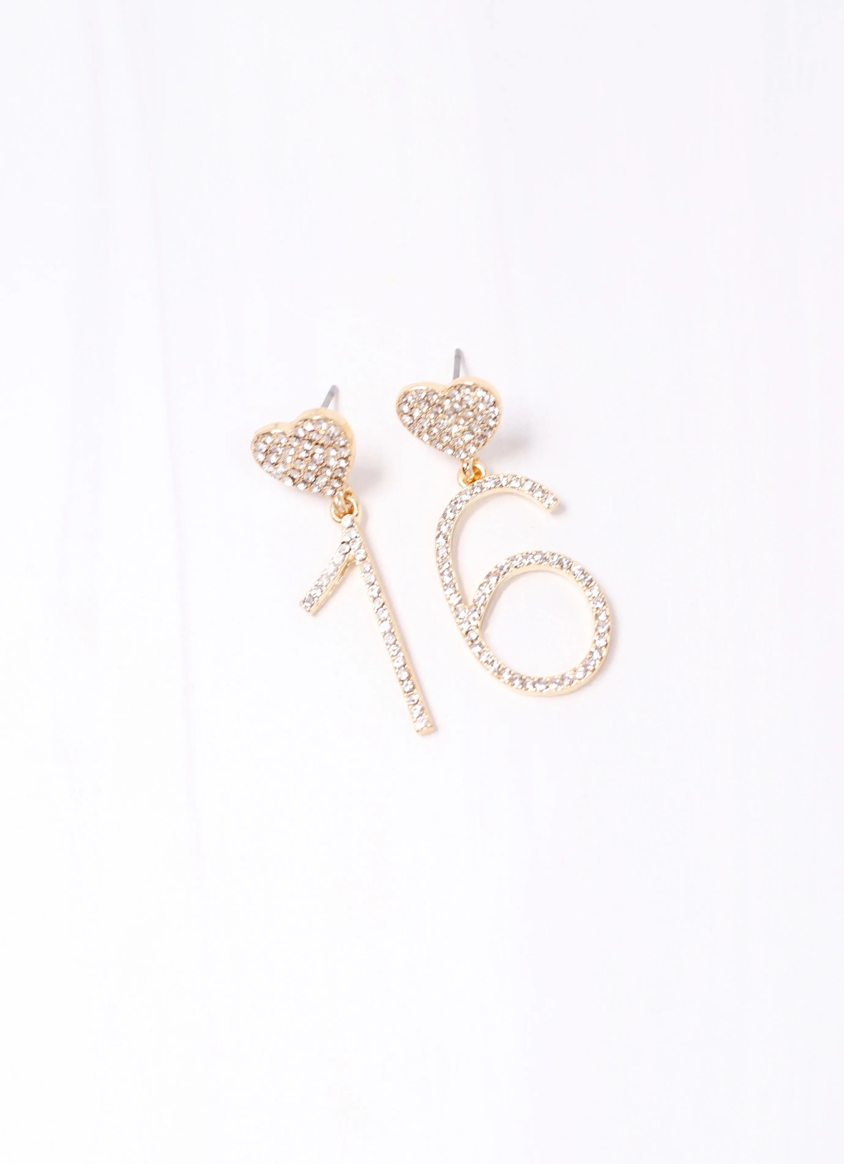 16 CZ Drop Earring GOLD