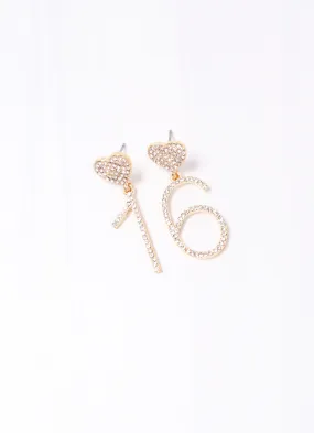 16 CZ Drop Earring GOLD