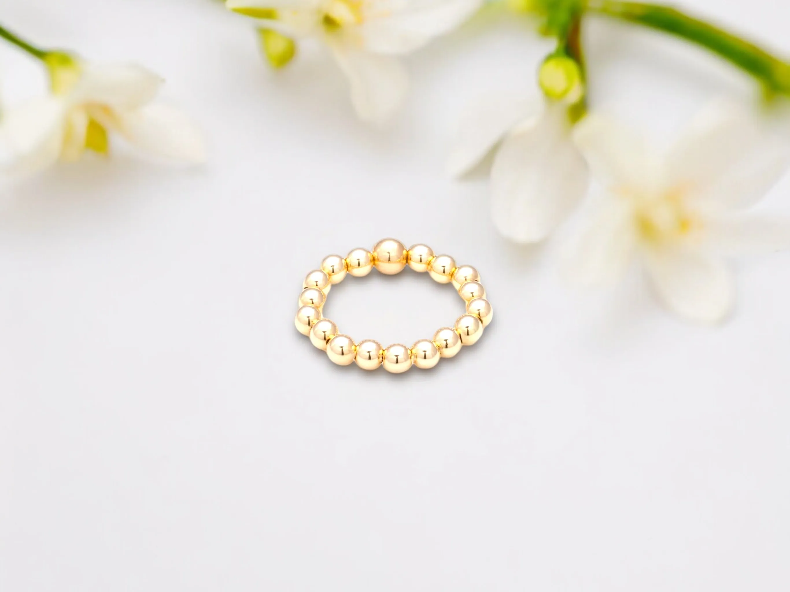 18k Gold Filled 4mm Bead Ring