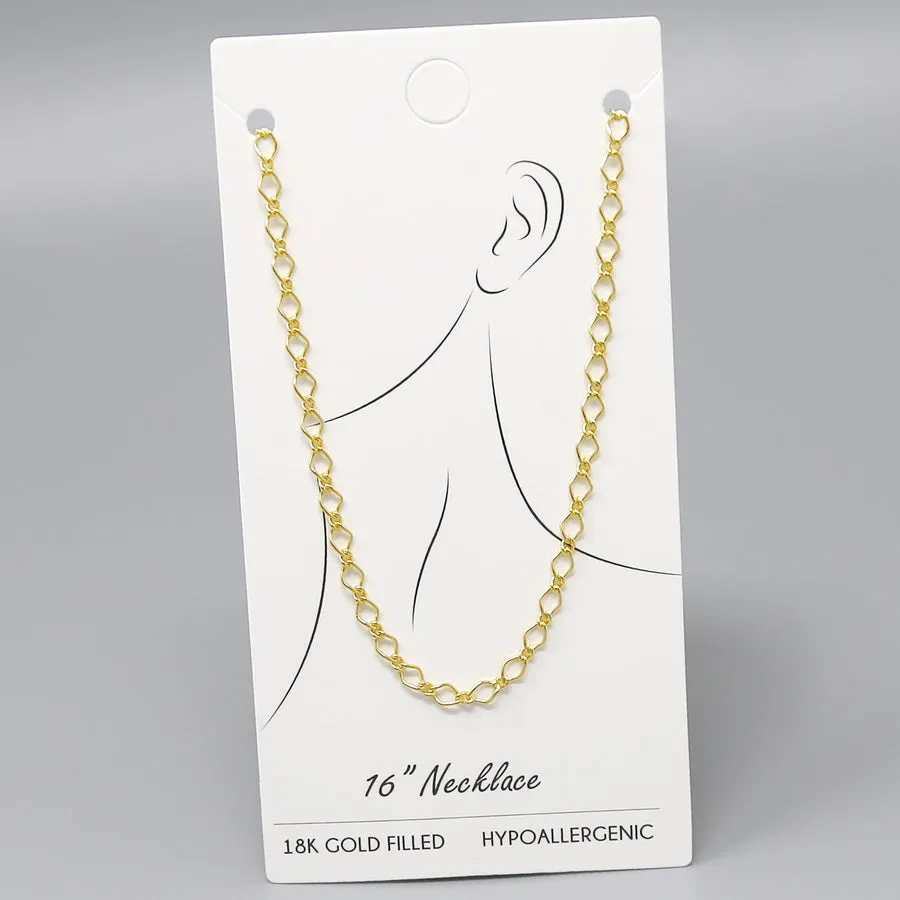 18K Gold Filled Chain Short Necklace