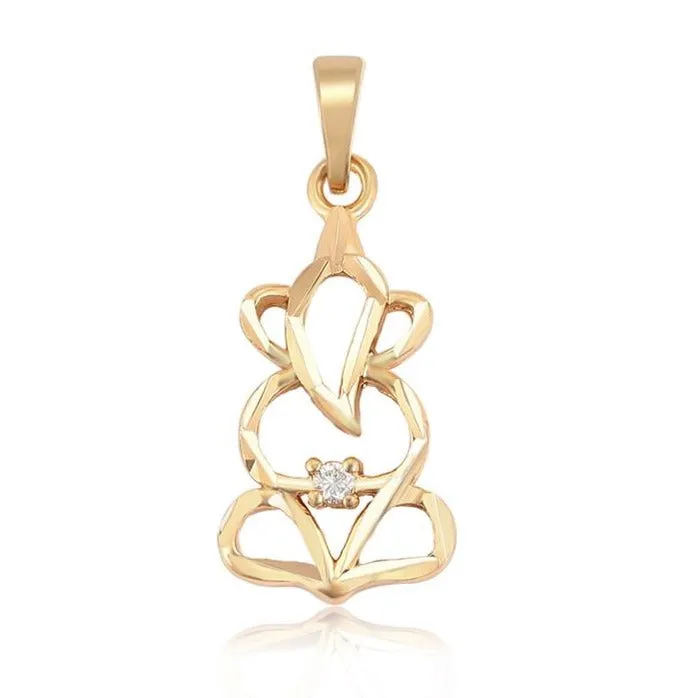 18k Gold Filled Ganesh Pendant Necklace