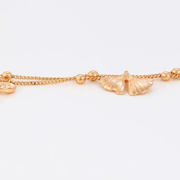 18k Gold Filled Two Layers Anklet