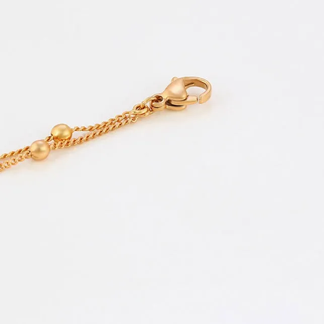 18k Gold Filled Two Layers Anklet