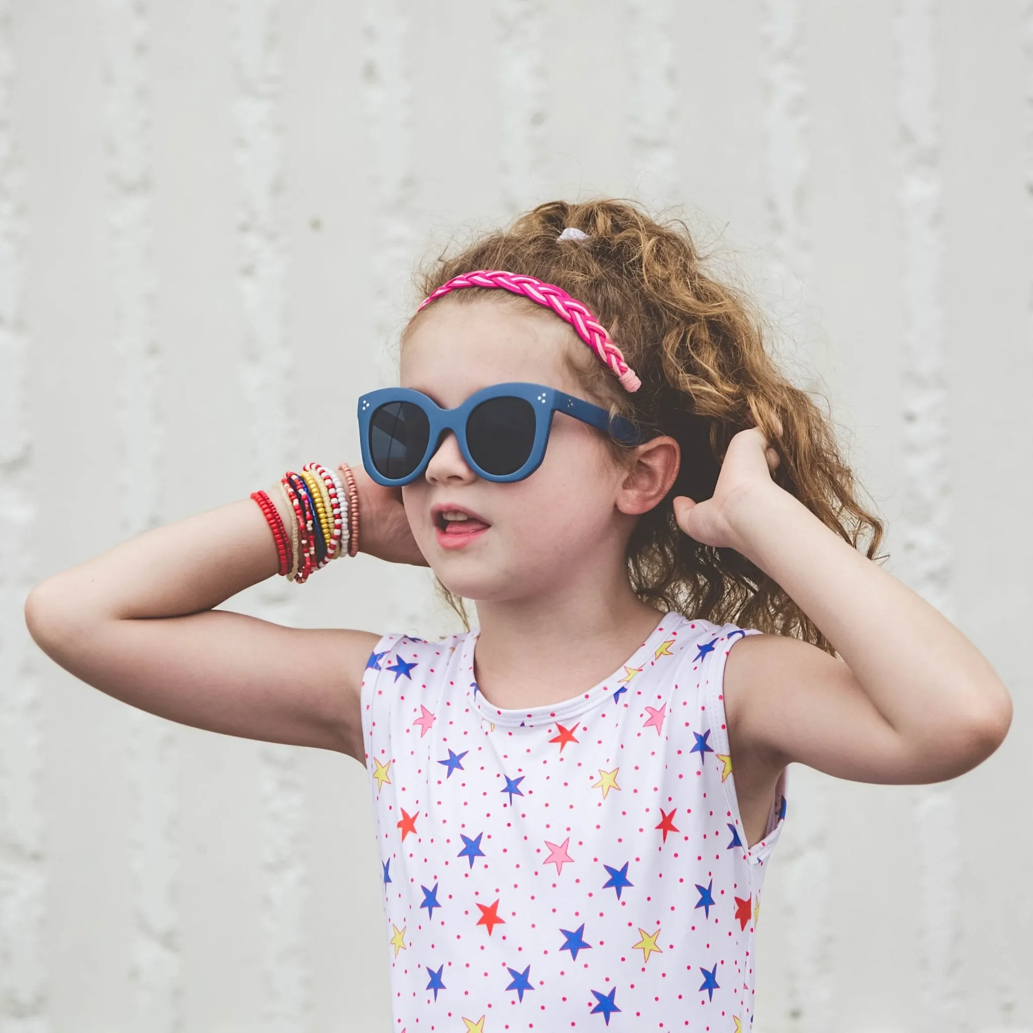 Adjustable Two Tone Glitter Braided Headbands - 3 Pack