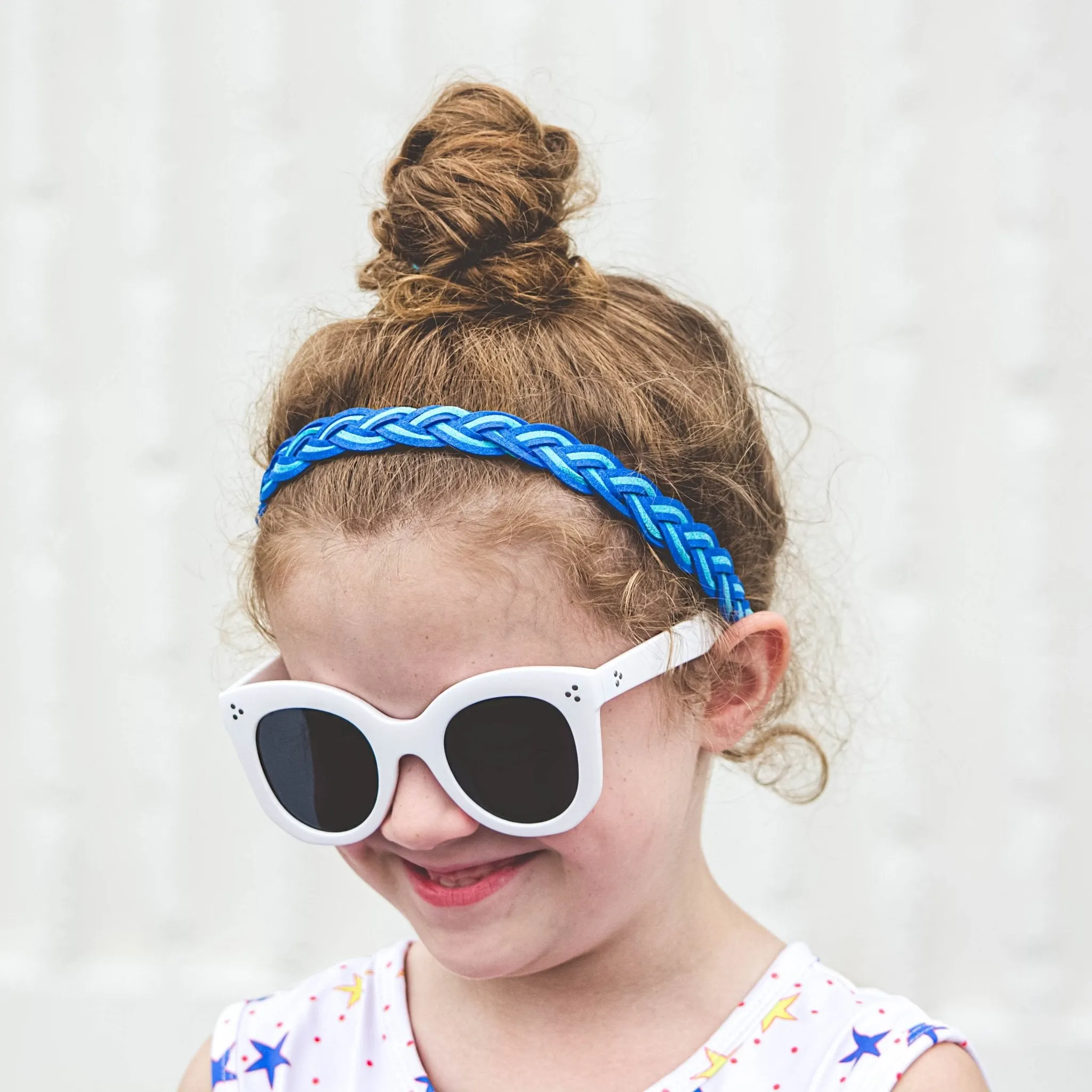 Adjustable Two Tone Glitter Braided Headbands - 3 Pack