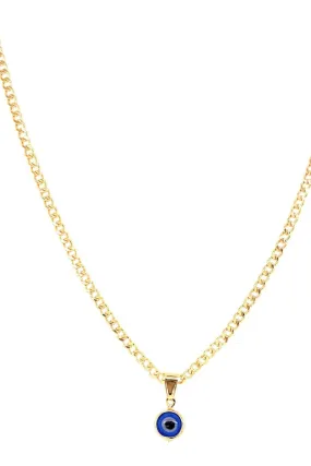 AVRIL 18K GOLD FILLED EVIL EYE NECKLACE