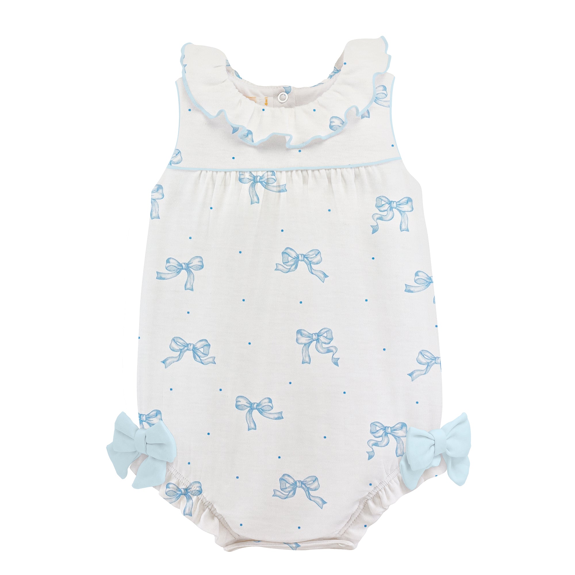 Baby Club Chic - Pretty Blue Bows Ruffle Bubble