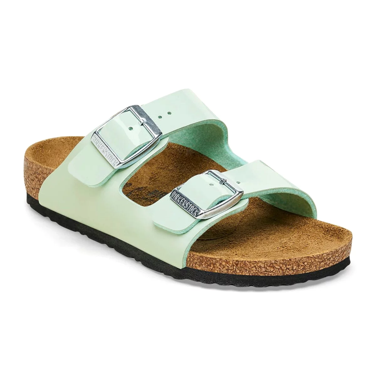 Birkenstock Girl's Arizona Patent Surf Green