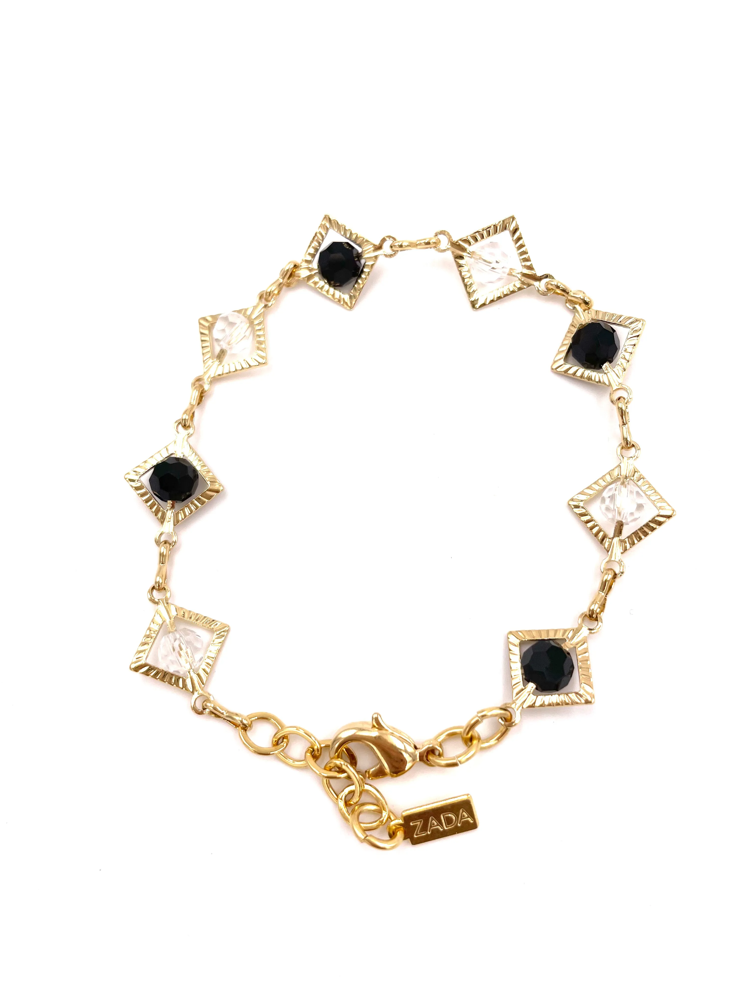 Black & Clear Diamond Bracelet