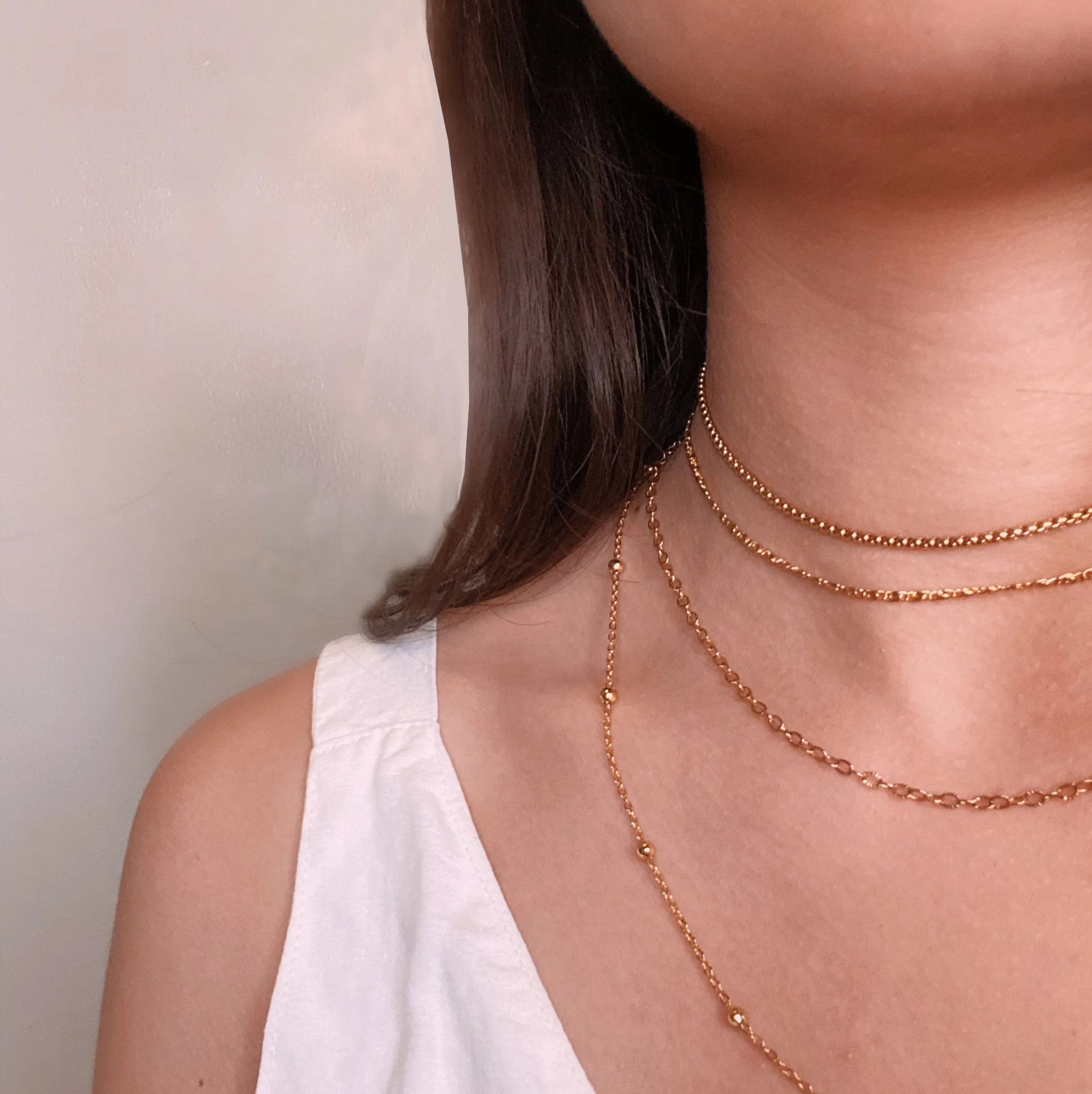 Box Chain Gold Filled Choker