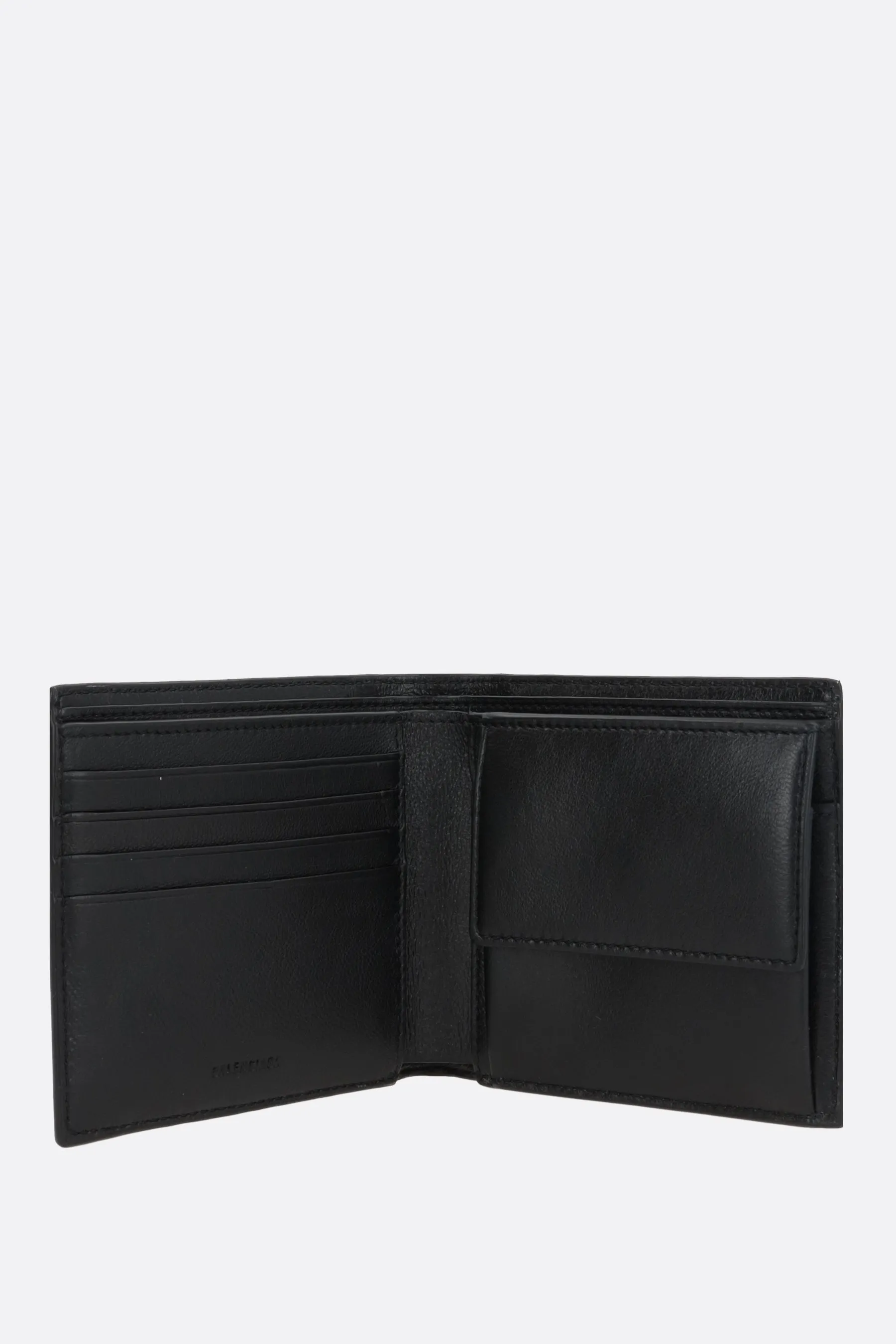 Cash Square grainy leather billfold wallet