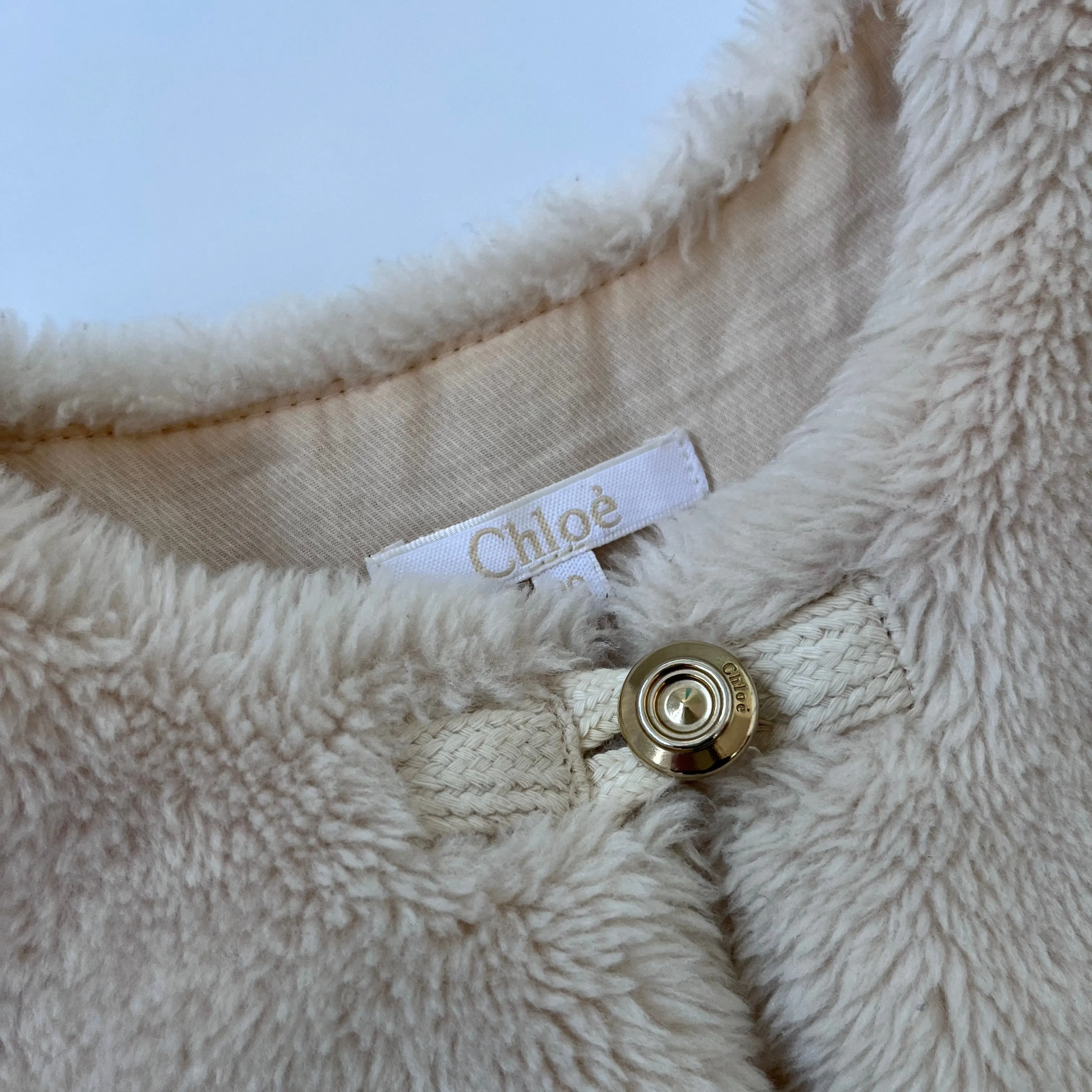 Chloé Cream Faux Fur Gilet: 10 Years