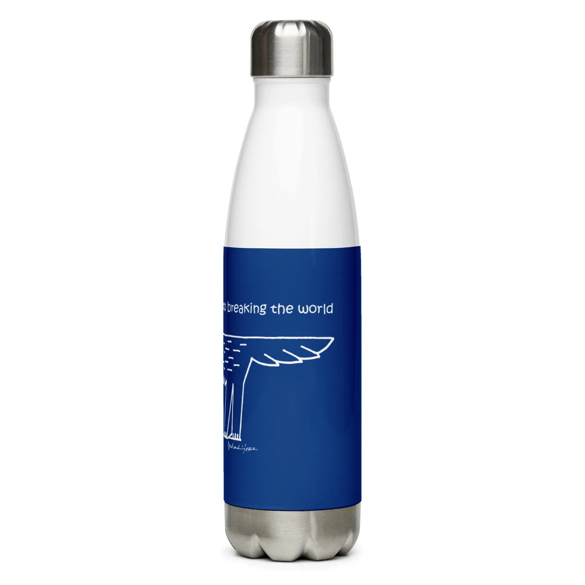 Coyote Says: Humans, stop breaking the world - Water bottle