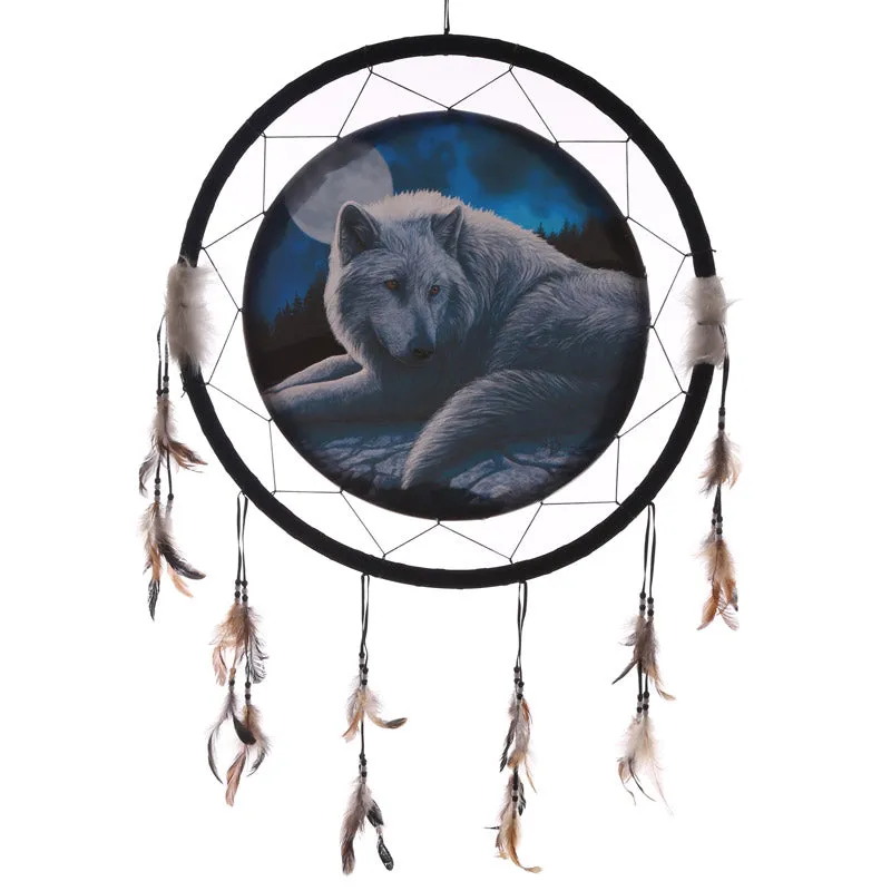 Dreamcatcher (Large) - Lisa Parker Guardian of the North Wolf DCPA04T