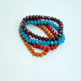 Fall Jewel-toned Beaded Bracelet Set