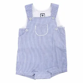 George Infant and Toddler Romper Navy Seersucker Stripe