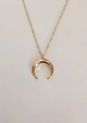 Gold Horn Necklace by Layer the Love