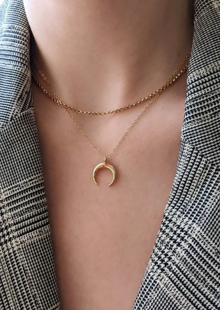 Gold Horn Necklace by Layer the Love