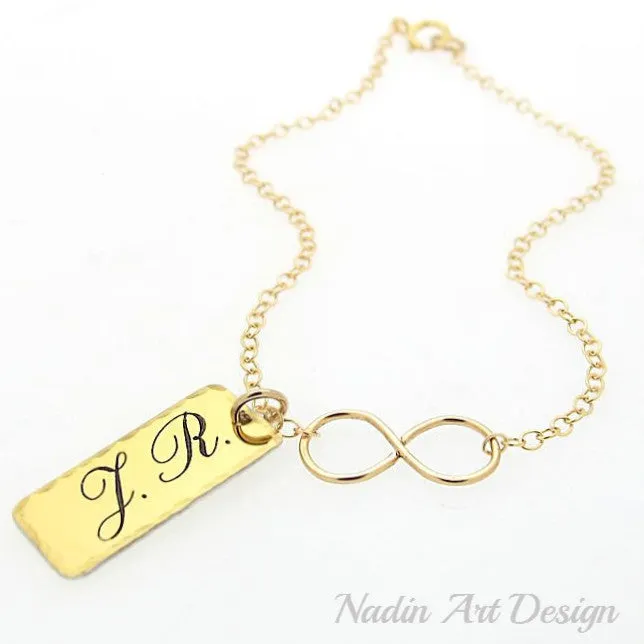 Gold Personalized Infinity Bracelet