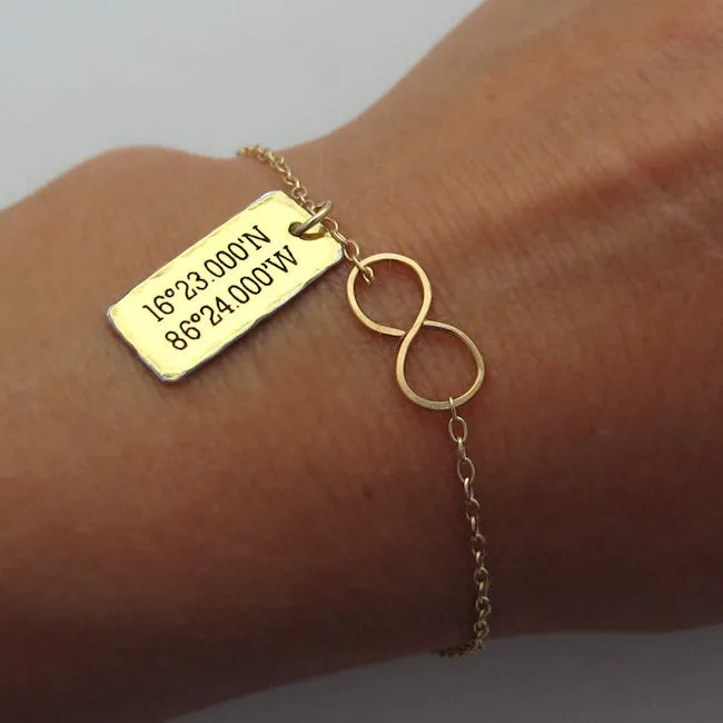 Gold Personalized Infinity Bracelet