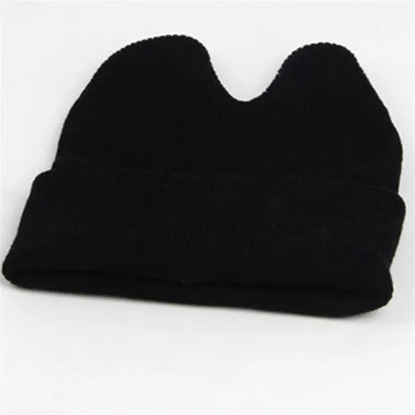 Hat Baby Kids Cute Ox Horn Knitted Wool Hats Boys Girls Warm Beanies Caps 1-9Y SM6