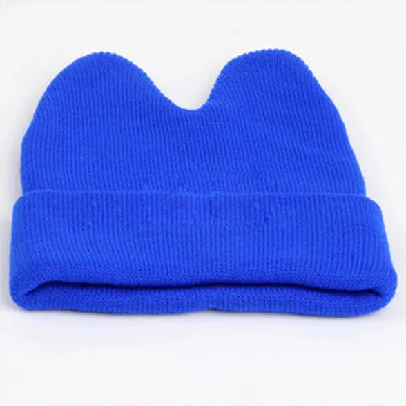 Hat Baby Kids Cute Ox Horn Knitted Wool Hats Boys Girls Warm Beanies Caps 1-9Y SM6