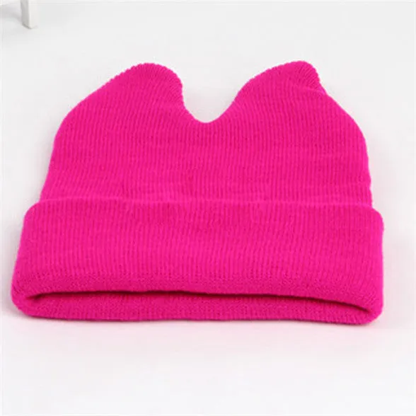 Hat Baby Kids Cute Ox Horn Knitted Wool Hats Boys Girls Warm Beanies Caps 1-9Y SM6