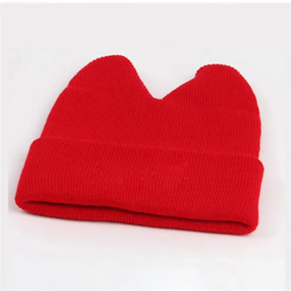 Hat Baby Kids Cute Ox Horn Knitted Wool Hats Boys Girls Warm Beanies Caps 1-9Y SM6