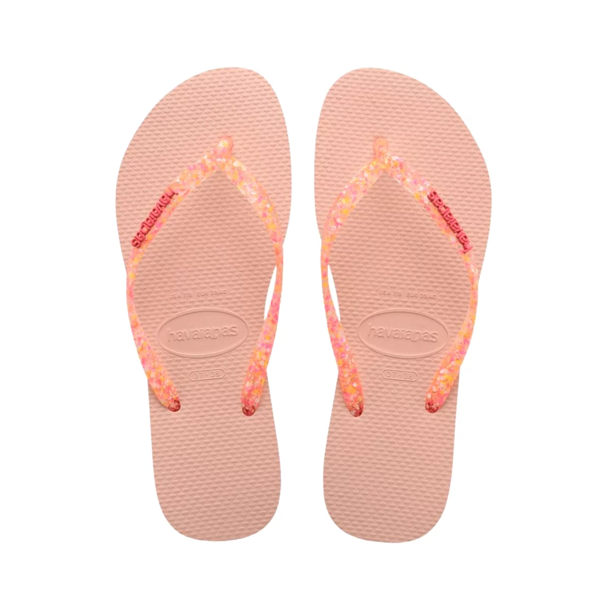 Havaianas Girl's Slim Glitter iridescent Pink (Sizes 3536-3738)