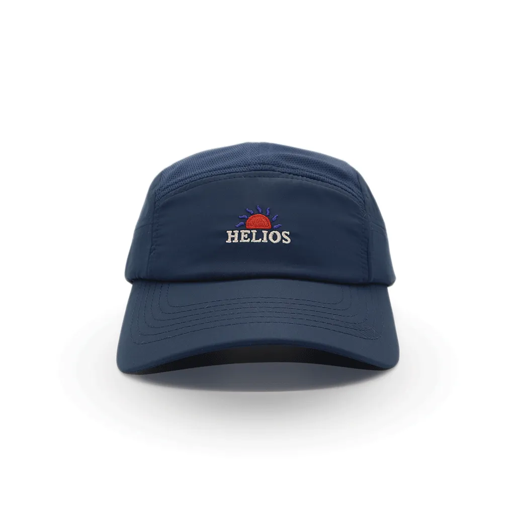 Helios Ultralight 7 Panel Firm Brim Running Cap - Navy