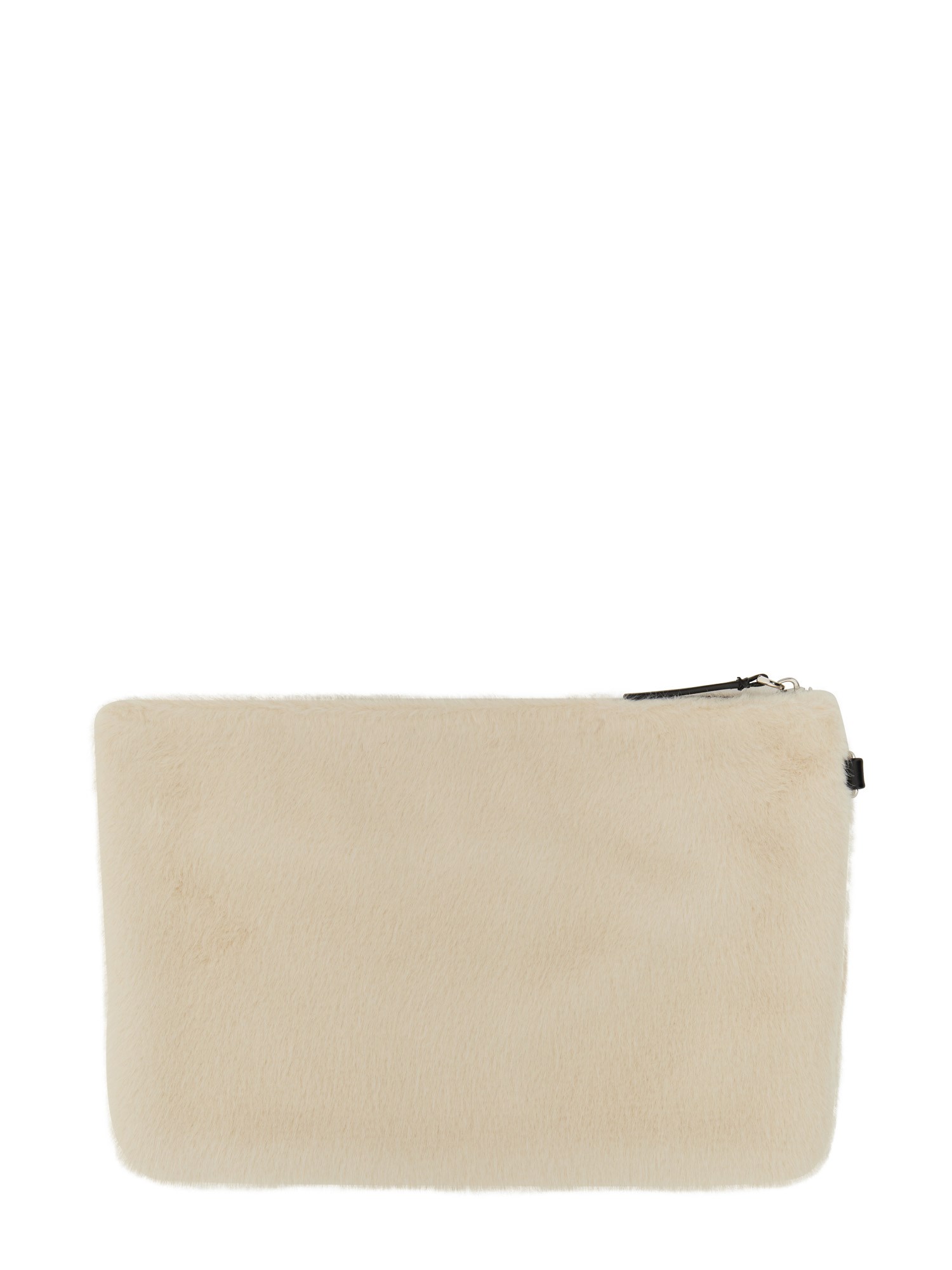 HINNOMINATE    FAUX FUR LOGO CLUTCH BAG