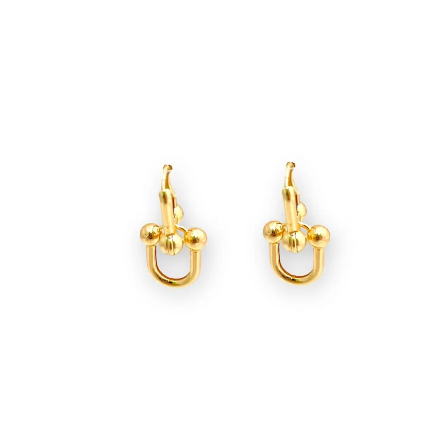 Huggies industrial earrings gold-filled