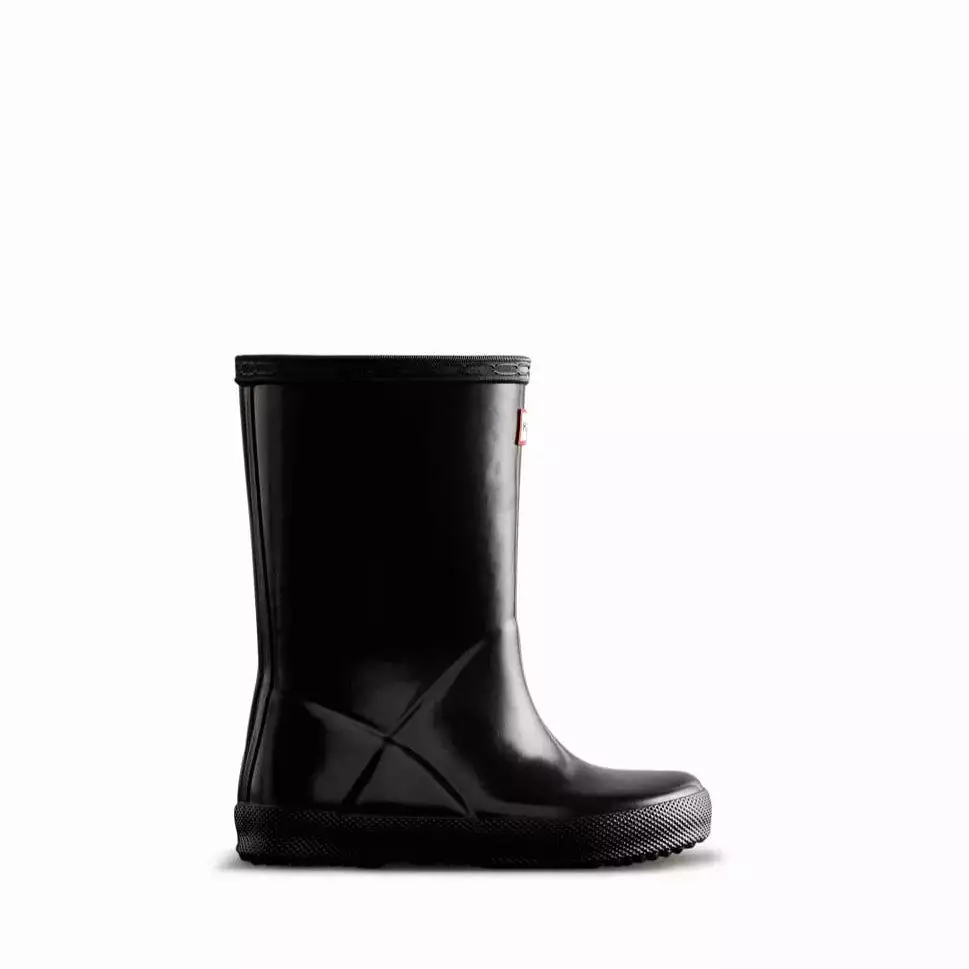 Hunter Black Original Kids First Gloss Rain Boot