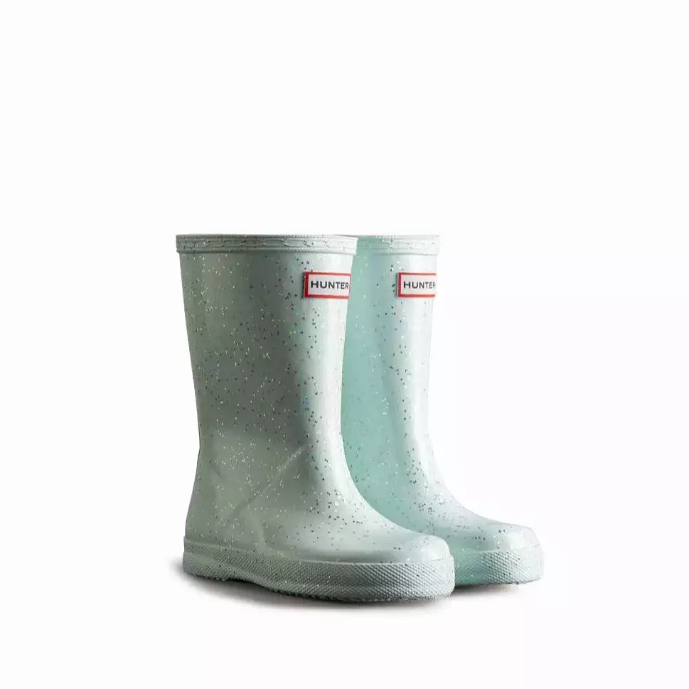 Hunter Gentle Blue Kids First Giant Glitter Rain Boot