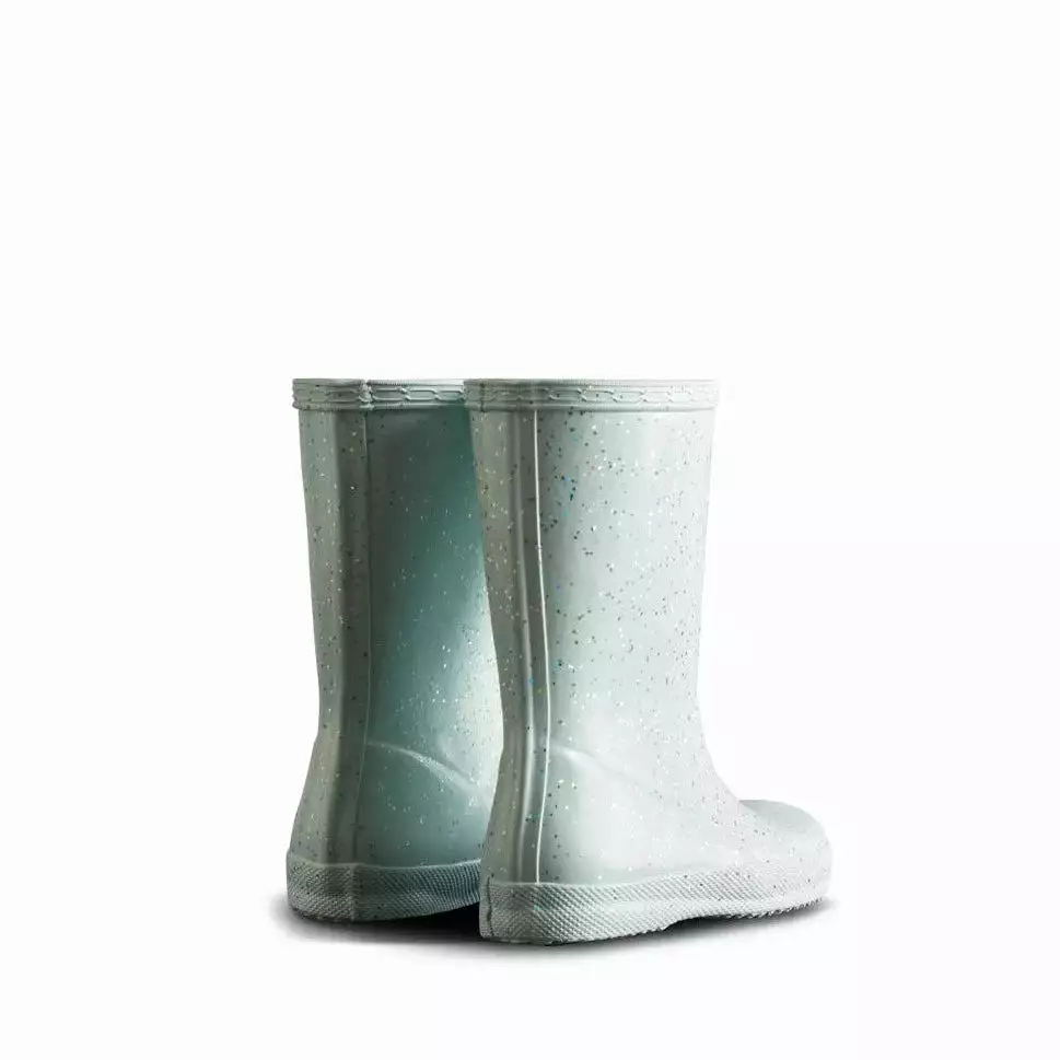 Hunter Gentle Blue Kids First Giant Glitter Rain Boot