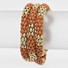 iLLASPARKZ Two Tone Metal Mesh Bracelet