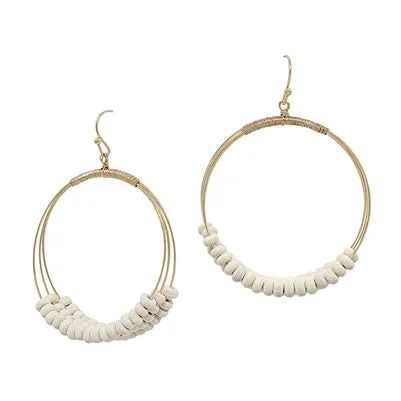 Layered Beaded Hoop Earrings