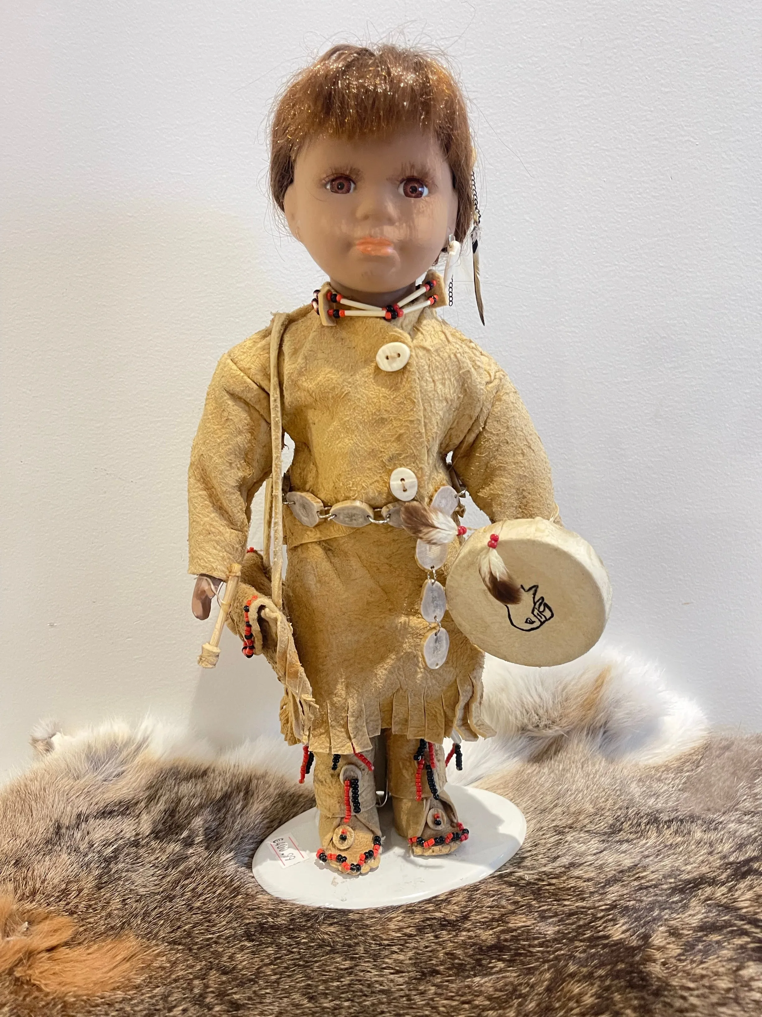 Leather Dressed Porcelain Collectible Dolls