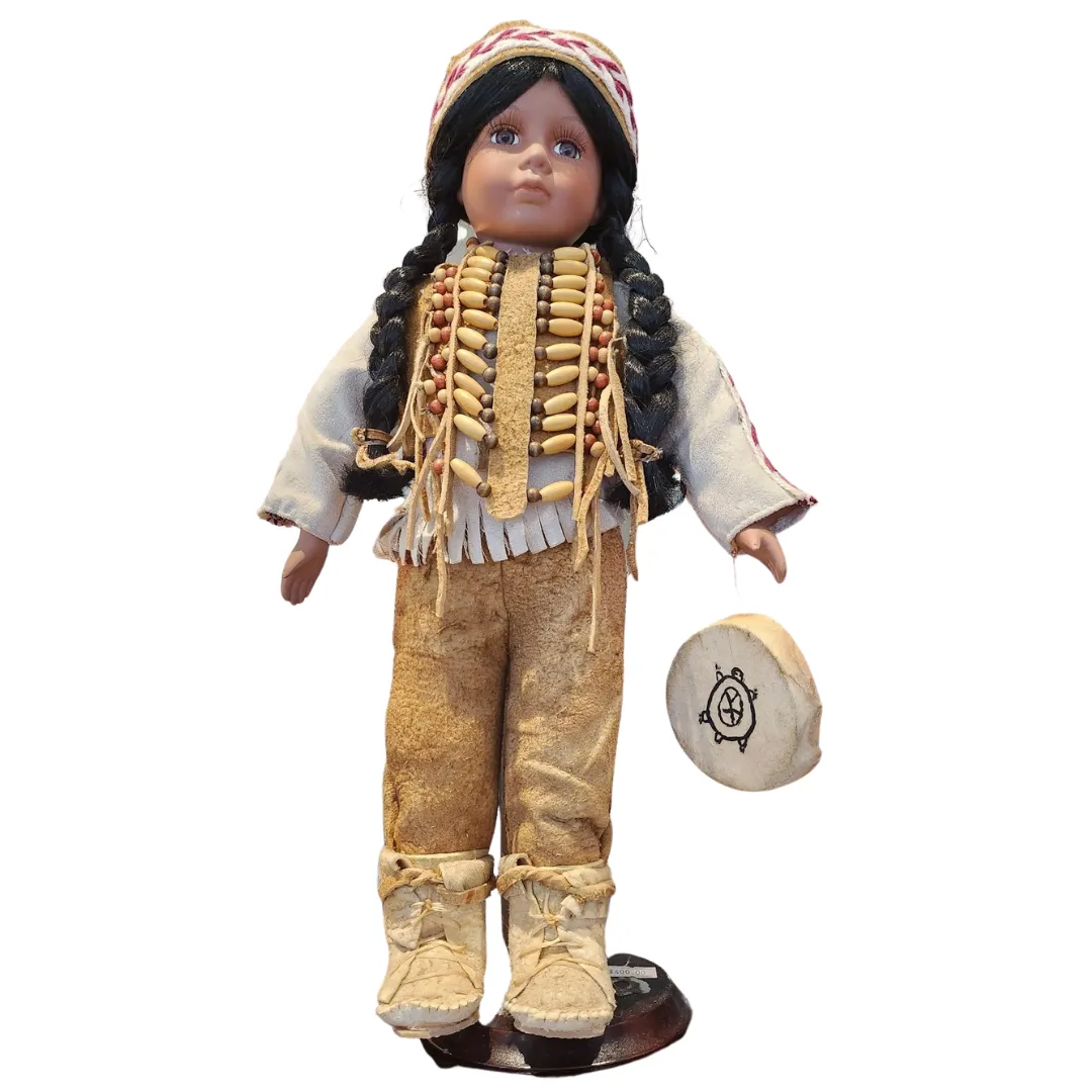 Leather Dressed Porcelain Collectible Dolls