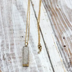 Long AB Druzy Necklace