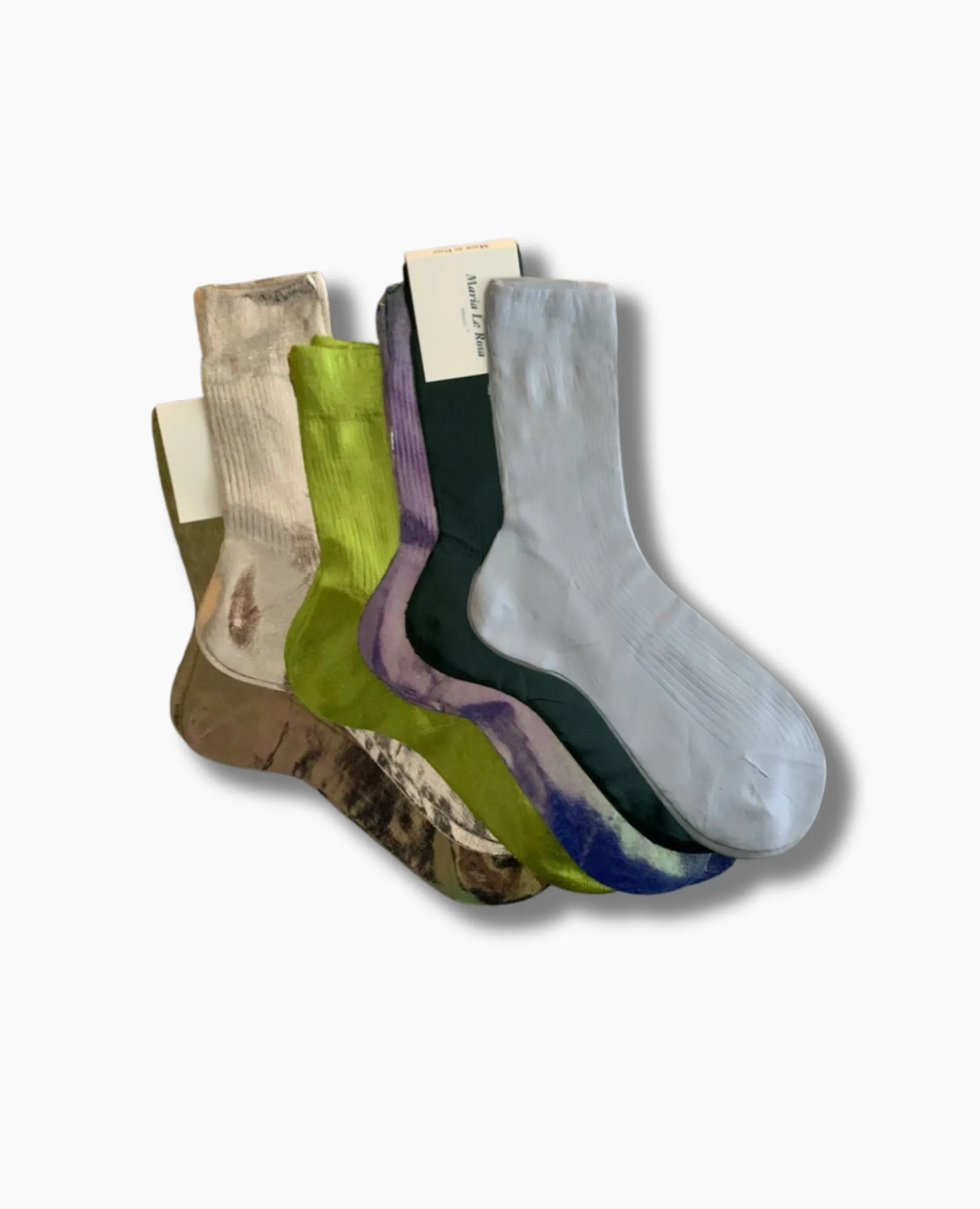 Maria La Rosa Lime Silk Socks