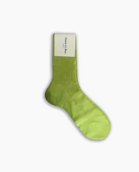 Maria La Rosa Lime Silk Socks