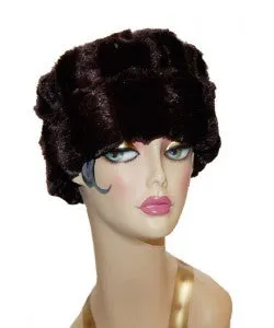 Minky in Black Luxury Faux Fur Cuffed Pillbox Hat