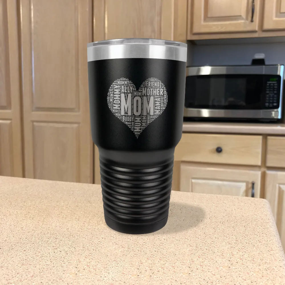 Mom Heart Stainless Steel Tumbler