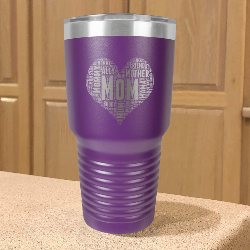 Mom Heart Stainless Steel Tumbler