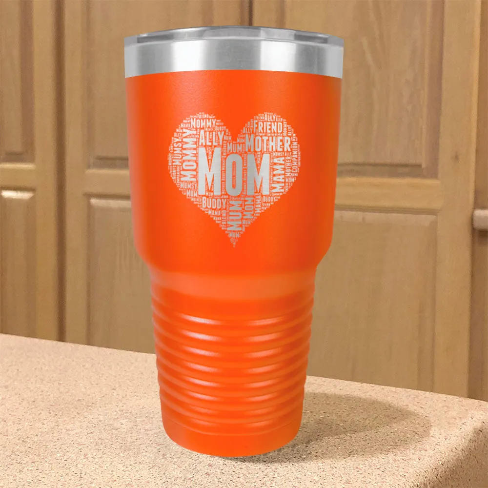 Mom Heart Stainless Steel Tumbler