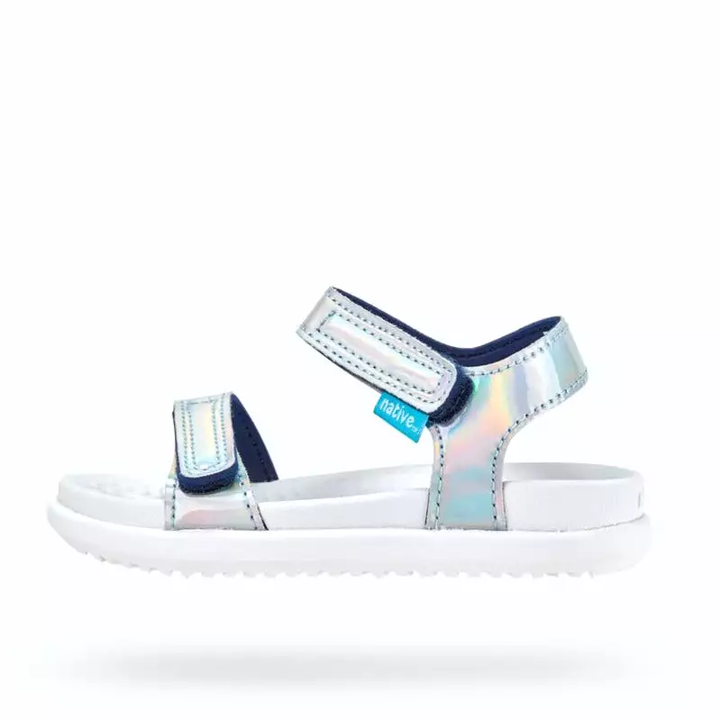 Native Shoes Hologram/Shell White Children's Charley Sandal