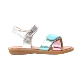 Naturino Girl's (Sizes 30-32) Turquoise/Pink/Silver Sandal