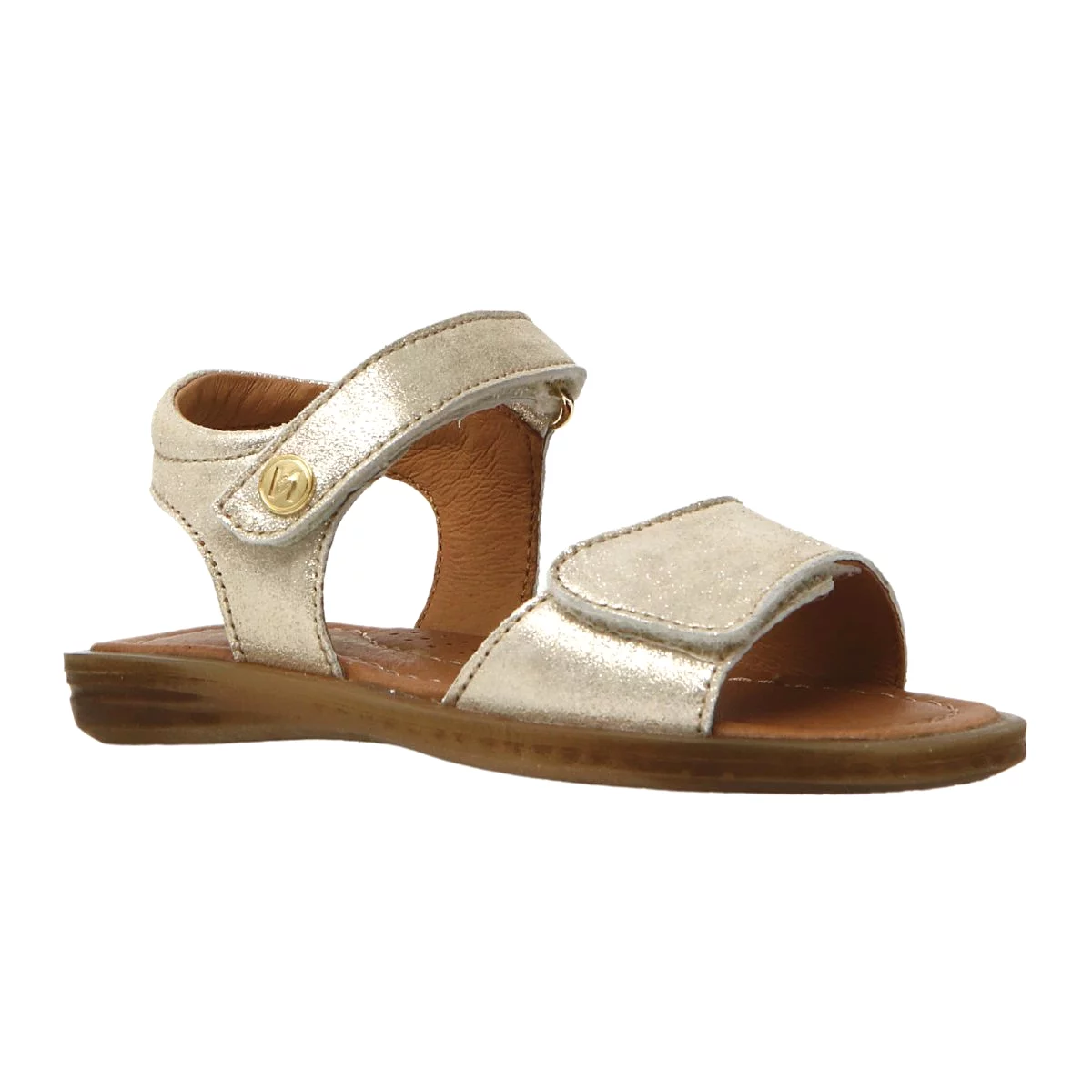 Naturino Girl's (Sizes 33-35) Aryli Platinum Velcro Sandal