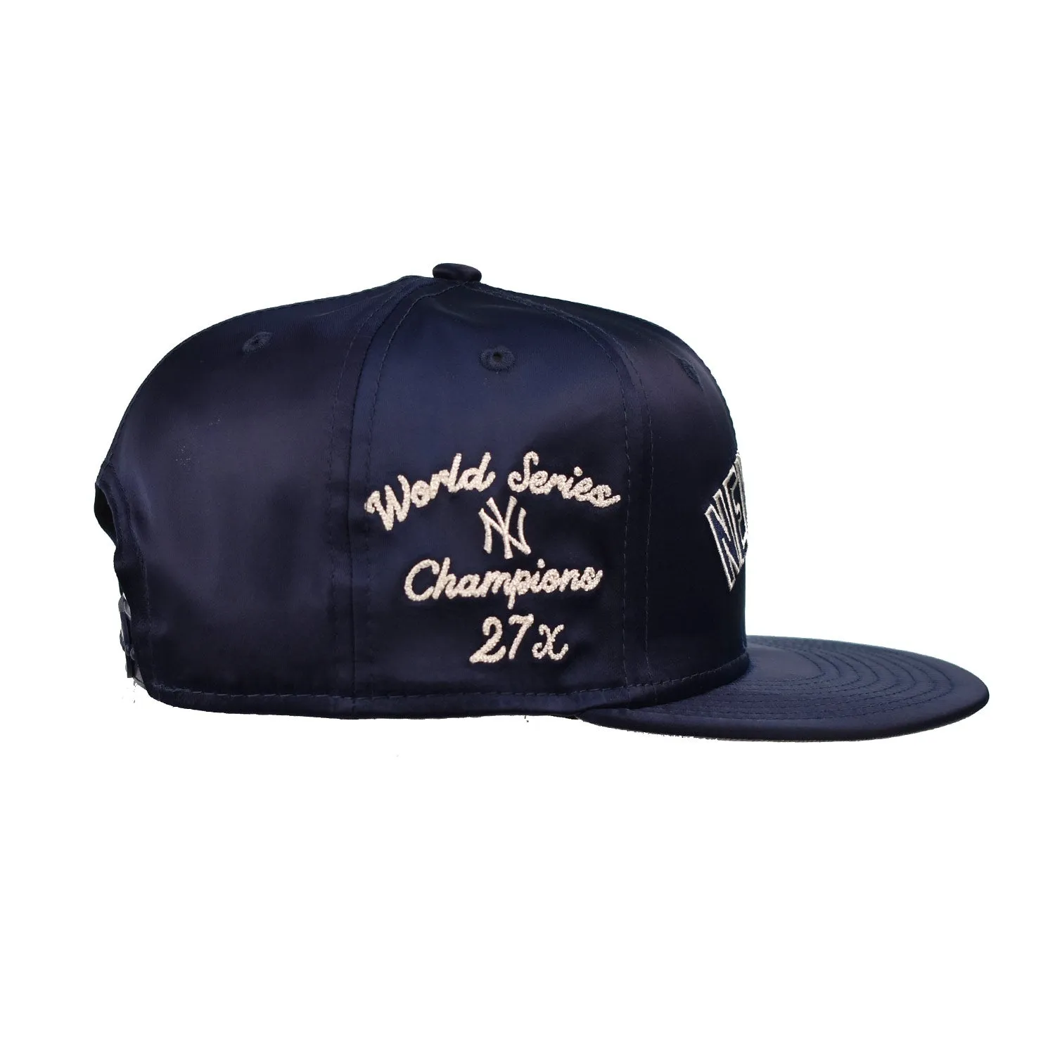 New Era New York Yankees Satin Script 9Fifty Men's Snapback Hat Navy